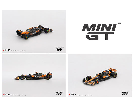 (Preorder) Mini GT 1:64 McLaren MCL38 #81 Oscar Piastri 2024 F1 2024 Hungarian GP Winner – Black Orange