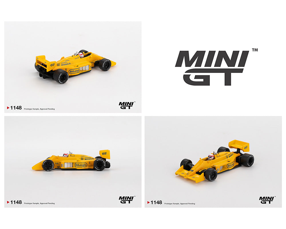 (Preorder) Mini GT 1:64 Lotus 99T #11 Satoru Nakajima 1987 Monaco Grand Prix- Yellow