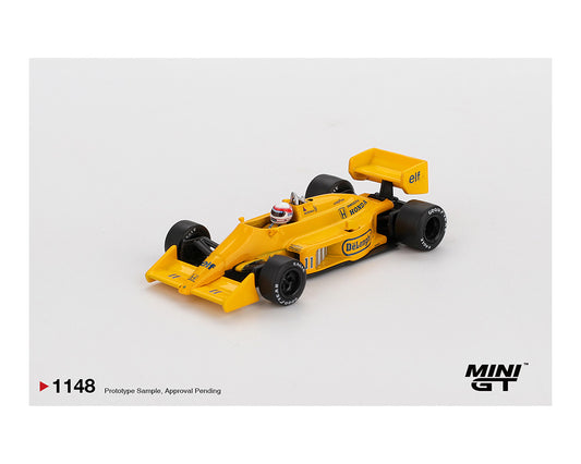 (Preorder) Mini GT 1:64 Lotus 99T #11 Satoru Nakajima 1987 Monaco Grand Prix- Yellow