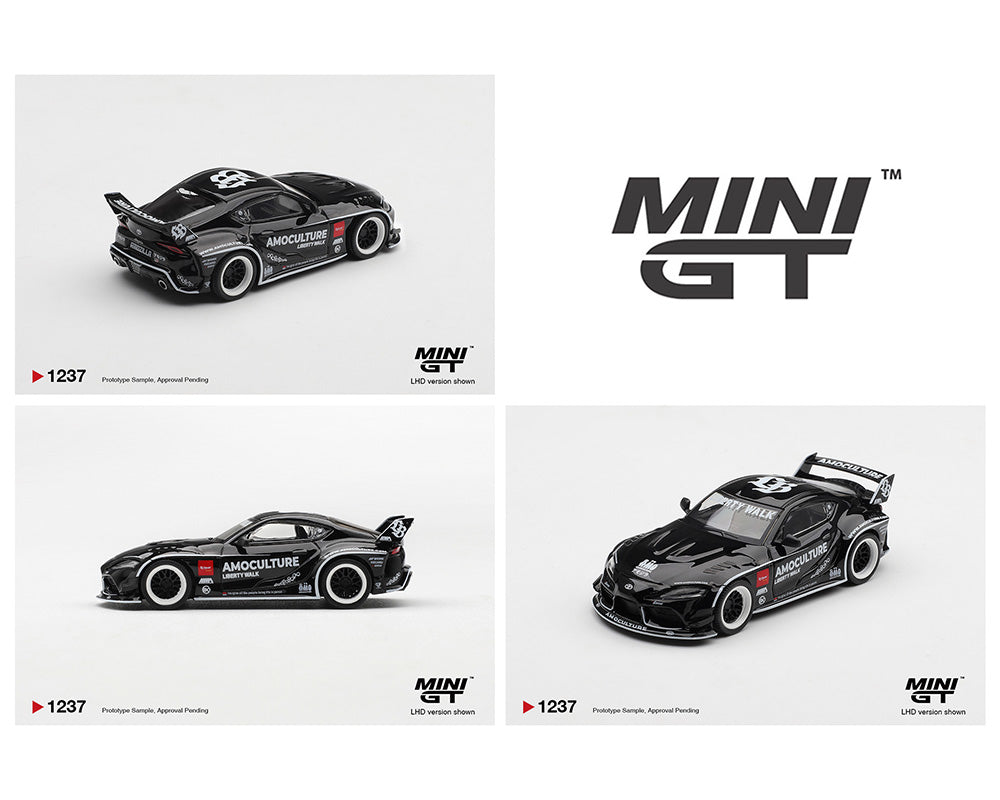 Mini GT 1/64 scale Toyota GR Supra LB Works AMOCULTURE in blue
