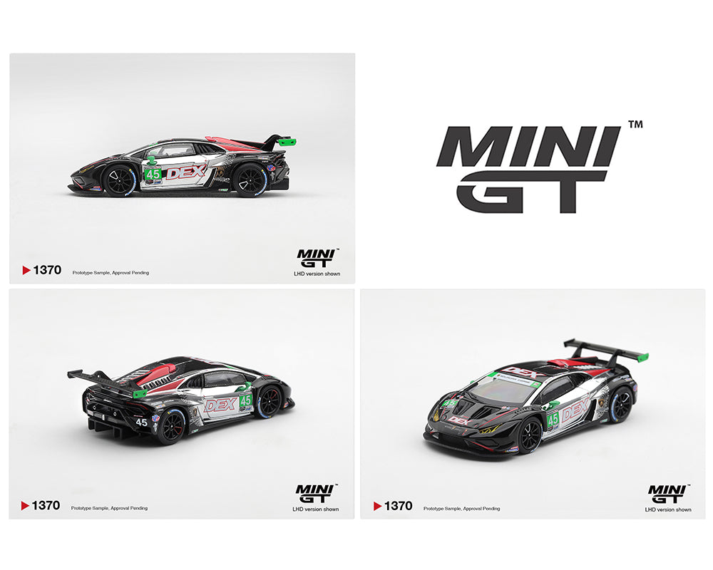 Mini GT 1:64 Lamborghini Huracán GT3 EVO2 #45 DEX Wayne Taylor Racing livery blister package