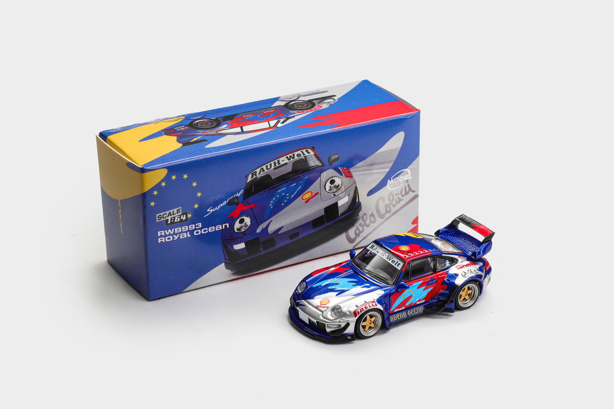 RWB 993 diecast model at 1:64 scale, Royal Ocean colour variant
