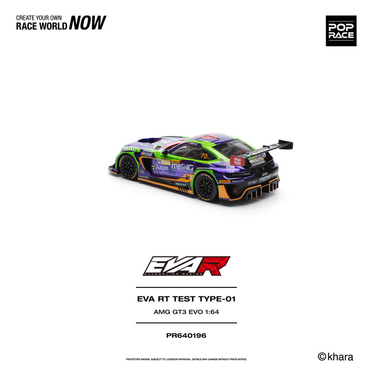 White and black AMG GT3 EVO model with Macau Grand Prix graphics