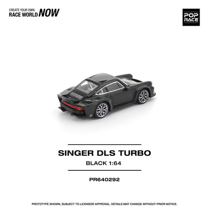 Black Singer DLS Turbo Road diecast model, 1/64 scale by Poprace