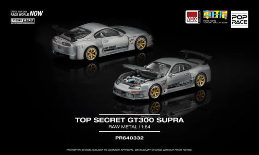 POPRACE 1:64 Toyota TOP SECRET GT300 SUPRA Raw Material HKTS x VDX 2025 Exclusive Event Model