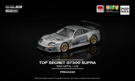POPRACE 1:64 Toyota TOP SECRET GT300 SUPRA Raw Material HKTS x VDX 2025 Exclusive Event Model