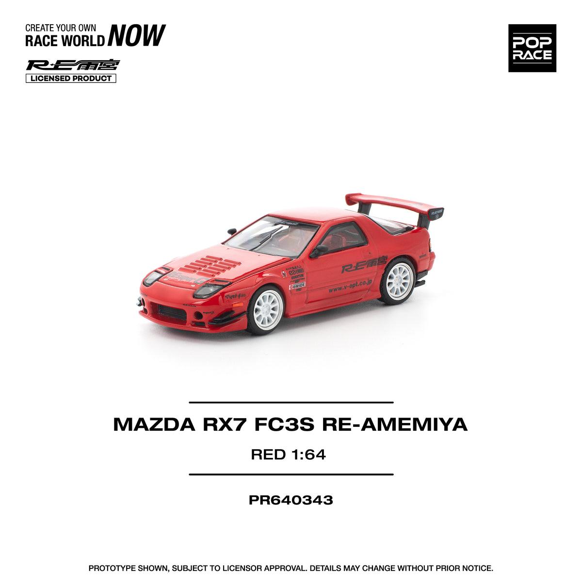 Poprace 1/64 Mazda RX7 FC3S in RE-Amemiya red livery