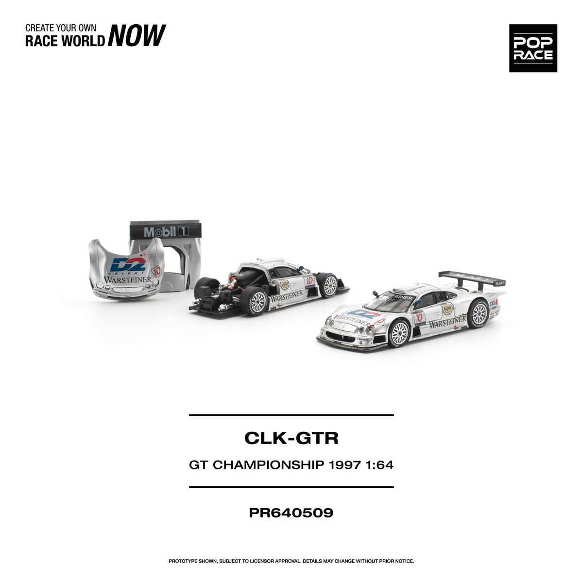 Poprace 1/64 Mercedes-Benz AMG CLK GTR FIA GT Championship 1997 white livery