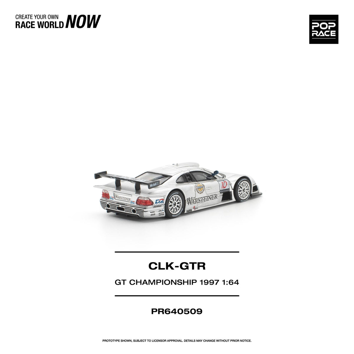 Poprace PR640509 Mercedes CLK GTR 1997 GT Championship white diecast model