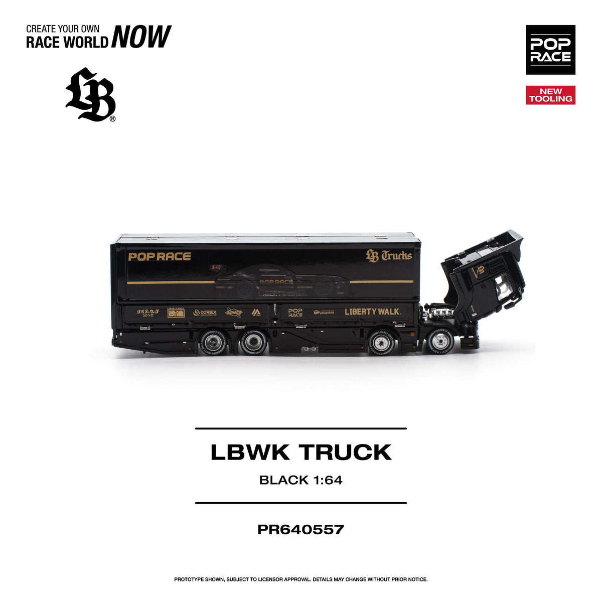 LB WK Truck 1/64 scale model rear quarter angle view
