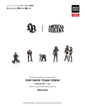 Pop Race Team Crew six-piece figure set 1/64 scale packaging