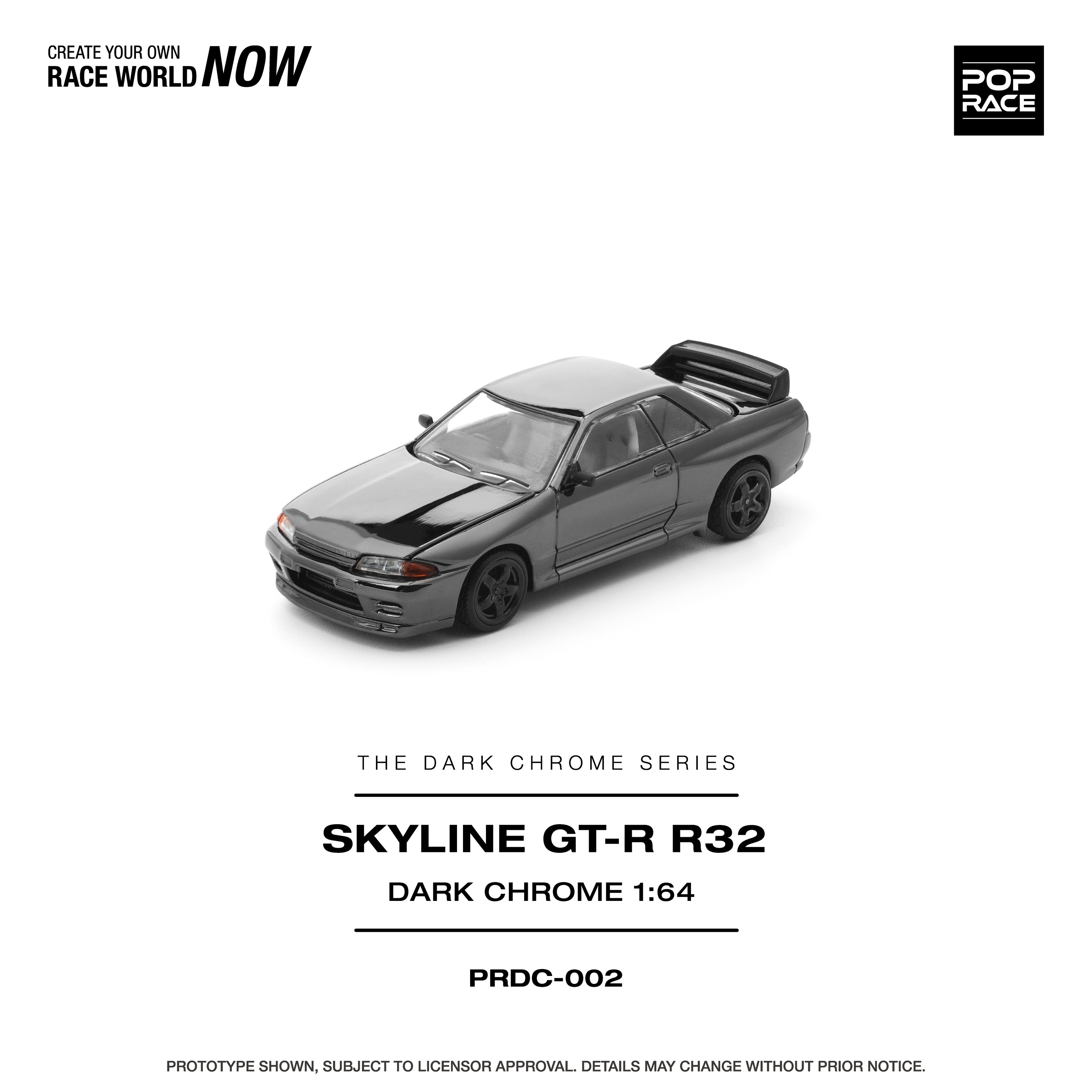 (PREORDER) POPRACE 1/64 PRDC002 R32 GT-R DARK CHROME PRDC002