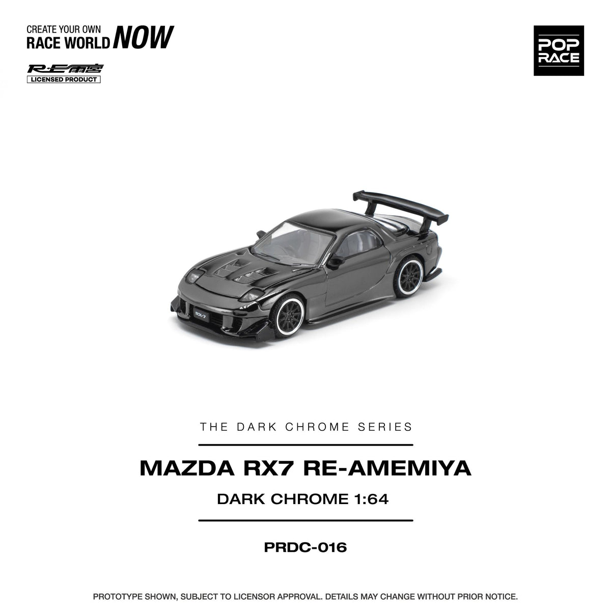 Poprace Mazda RX-7 FD Re-Amemiya dark chrome 1/64 model