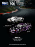 Poprace 1/64 diecast Nissan Skyline GT-R R32 in Magic Purple Pandem livery
