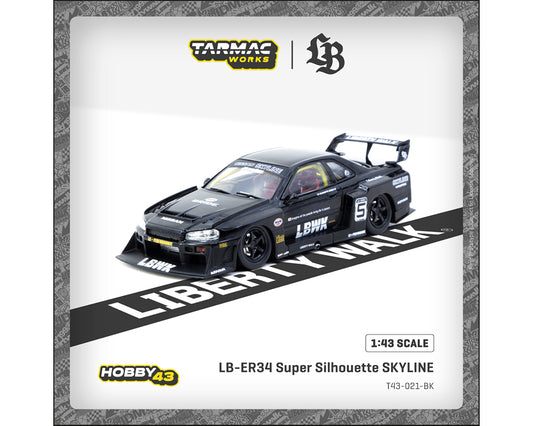(Preorder) Tarmac Works 1:43 LB-ER34 Super Silhouette SKYLINE – Black