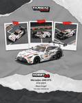 Tarmac Works 1:64 Mercedes-AMG GT3 DTM 2024 race car in acrylic display case