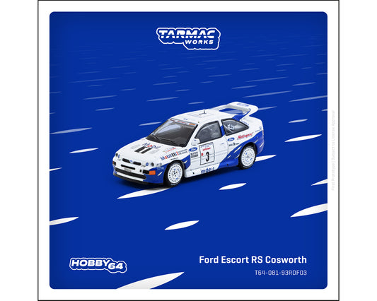 (Preorder) Tarmac Works 1:64 Ford Escort RS Cosworth #3 Rally France 1993 Winner