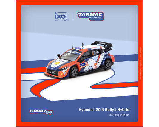 (Preorder) Tarmac Works 1:64 Hyundai i20 N Rally1 Hybrid Rally Sweden Hybrid 2024 Winner