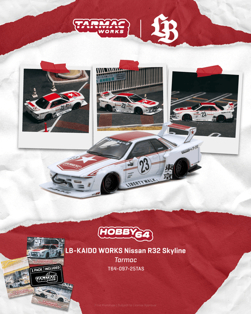 Tarmac Works LB-Kaido Works Nissan R32 Skyline 1/64 scale diecast model