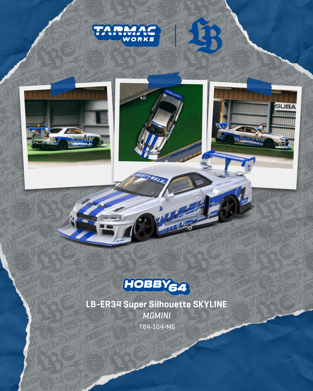 LB-ER34 Super Silhouette Skyline in 1/64 scale by Tarmac Works