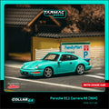 Mint green Tarmac Works 1/64 scale Porsche 911 Carrera RS 964 model car