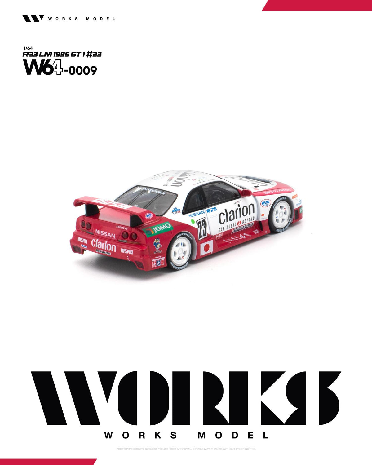 Works W640009 R33 LM #23 1/64 scale diecast racing livery
