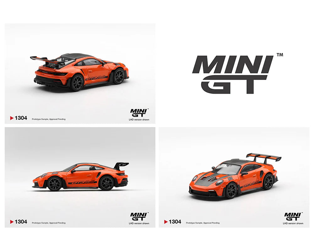 Mini GT 1:64 Porsche 911 (992) GT3 RS Weissach Package in Gulf Orange