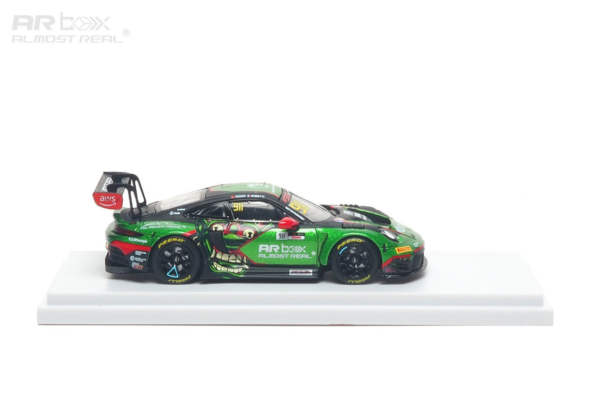 Detailed 1/64 diecast Porsche 911 GT3 R with GT World Challenge Asia decals