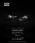 Pop Race 1/64 Pandem S2000 in dark chrome finish