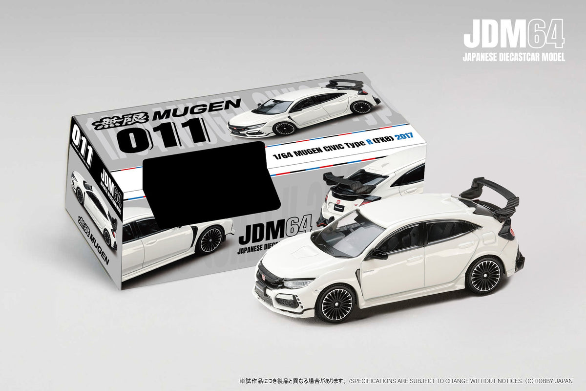 Hobby Japan Mugen Civic Type R FK8 Championship White, top-down perspective
