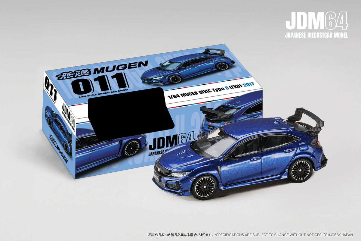 1/64 scale Hobby Japan Mugen Civic Type R FK8 racing blue variant