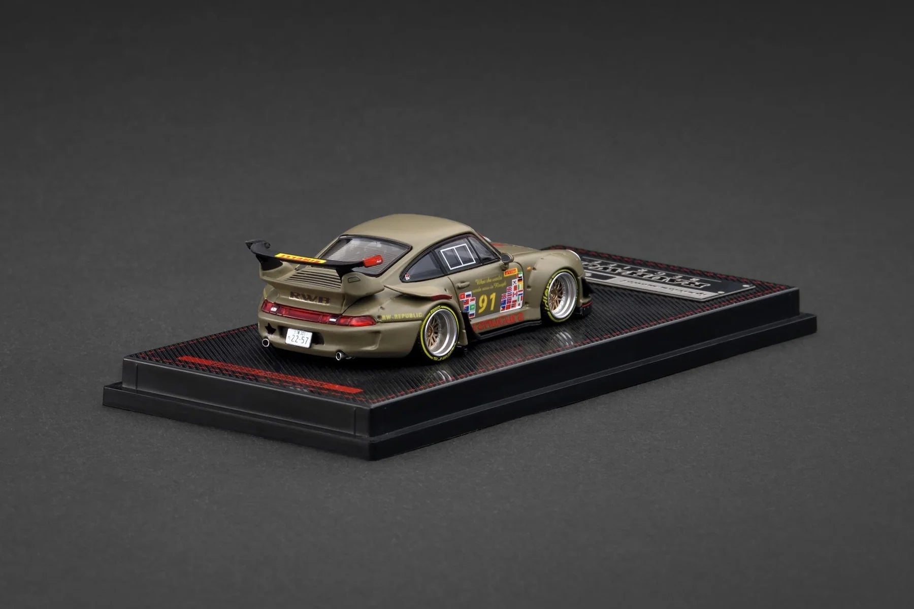Ignition Model 1/64 RWB 993 Matte Green IG3873 1:64 diecast model