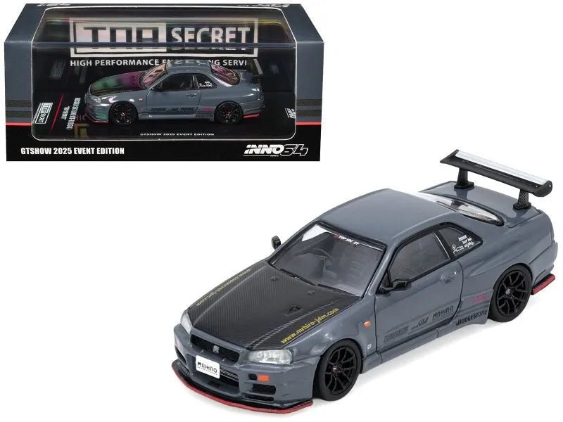 INNO64 1/64 NISSAN SKYLINE GT-R (R34) "TOP SECRET" GTSHOW 2025 EVENT EDITION IN64-R34TS-GTSHOW25 1:64 diecast model