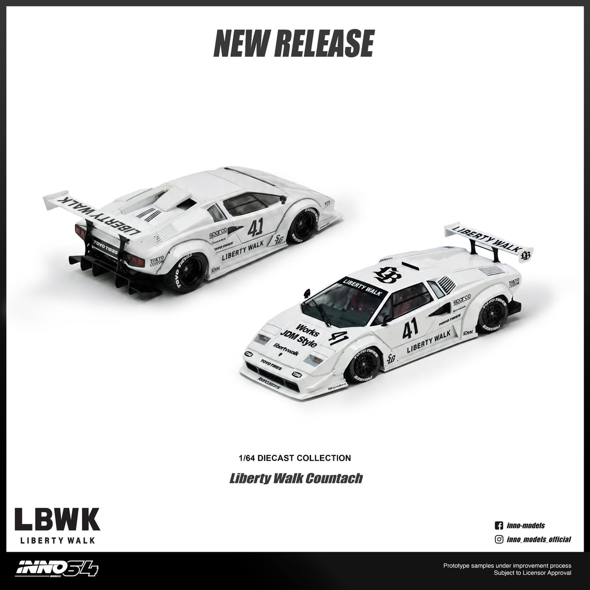 Inno64 Liberty Walk Countach 1/64 scale diecast model car