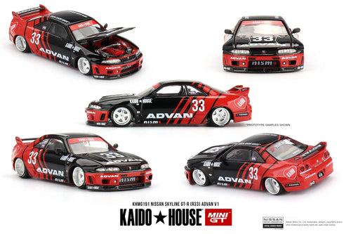 (PREORDER) MINI GT x Kaido House 1/64 Nissan Skyline GT - R (R33) – ADVAN KHMG191 1:64 diecast model