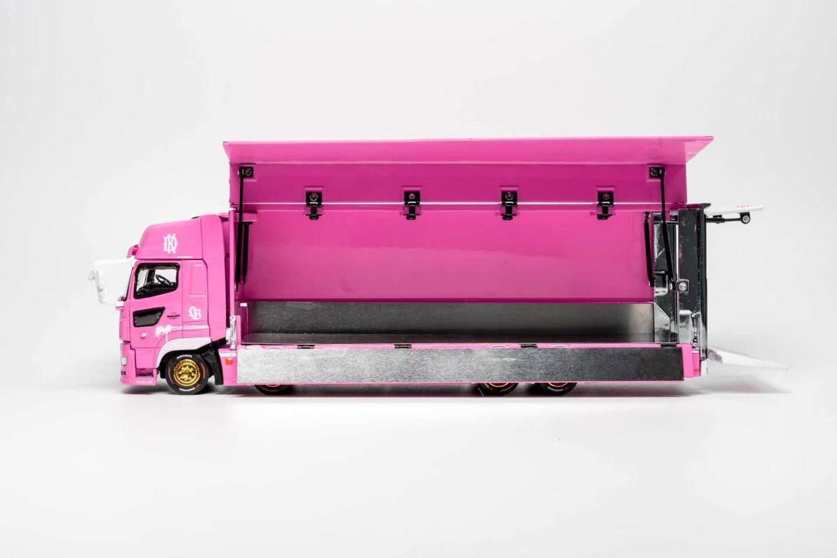 (PREORDER) GCD 1/64 HINO 700 LB PINK - KAYANO DISTRIBUTION EDITION KS-093-738 1:64 diecast model