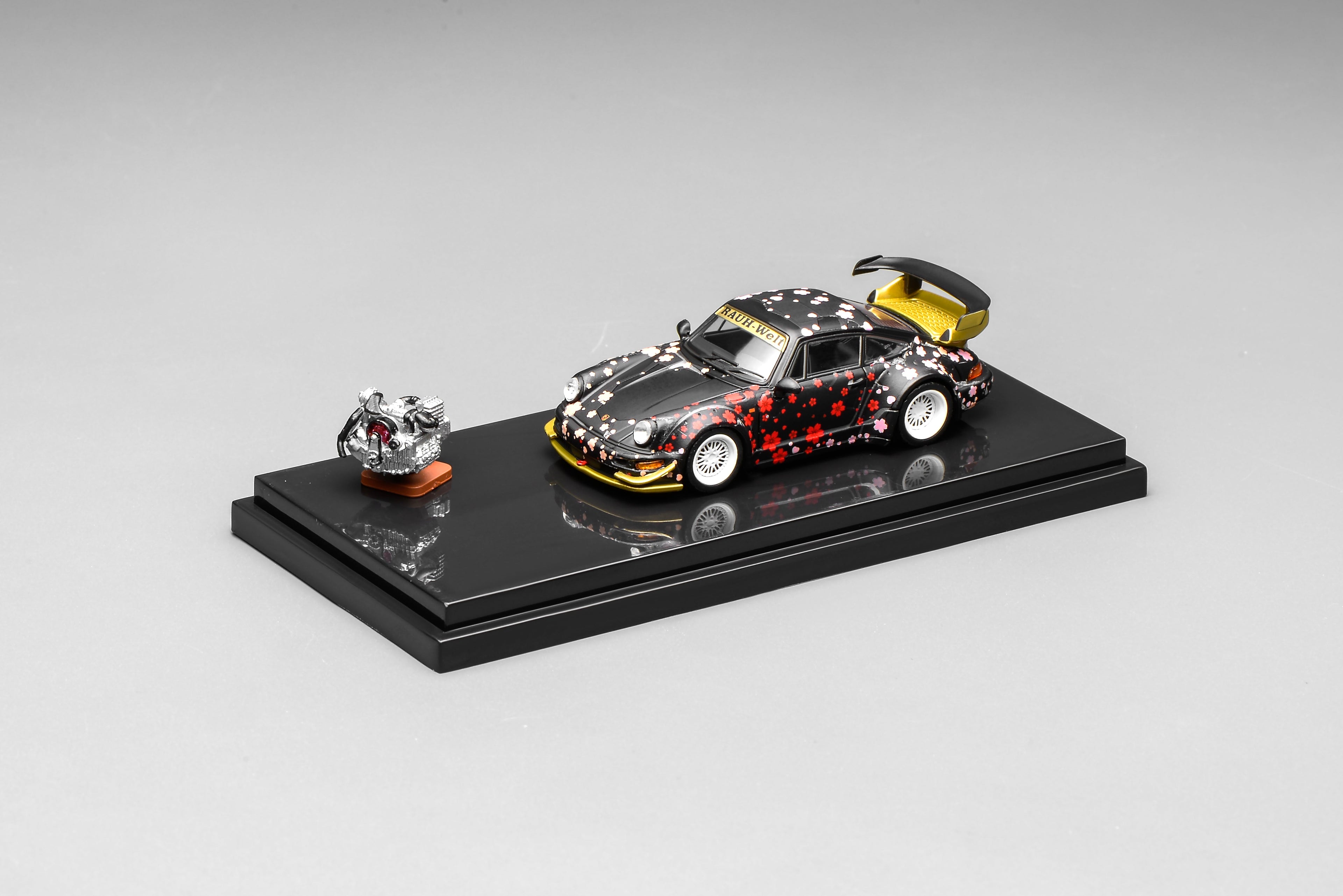 (PREORDER) MOTORHELIX 1/64 RWB 964 Aoki with Magnetic Air - Cooled Engine M62107 1:64 diecast model