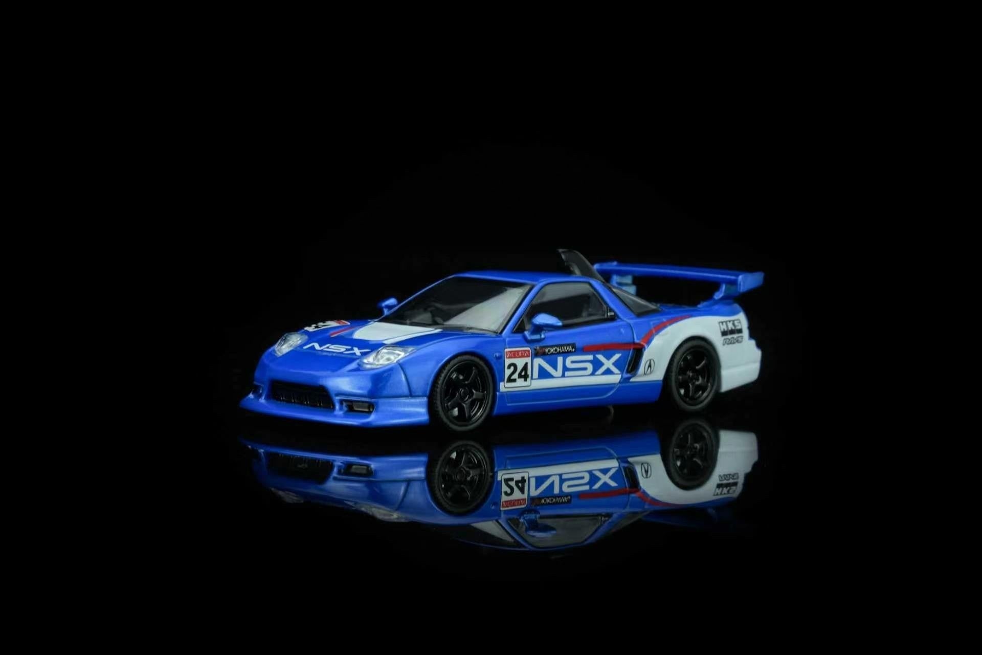 (PREORDER) MOTORHELIX 1/64 Honda NSX - R Custom GT Look Blue & White Racing Livery M65522 1:64 diecast model