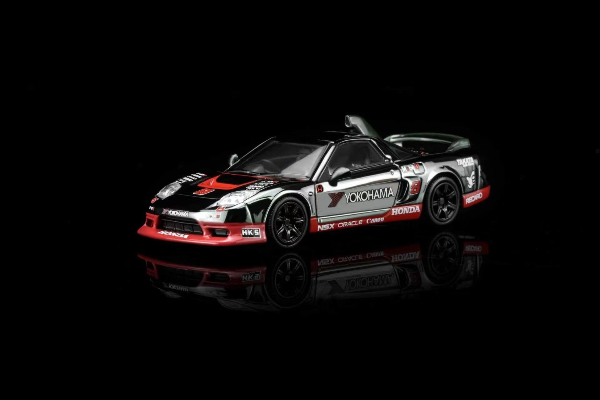 (PREORDER) MOTORHELIX 1/64 Honda NSX - R Custom GT Look Customized Electroplating Gun Gray M65535 1:64 diecast model