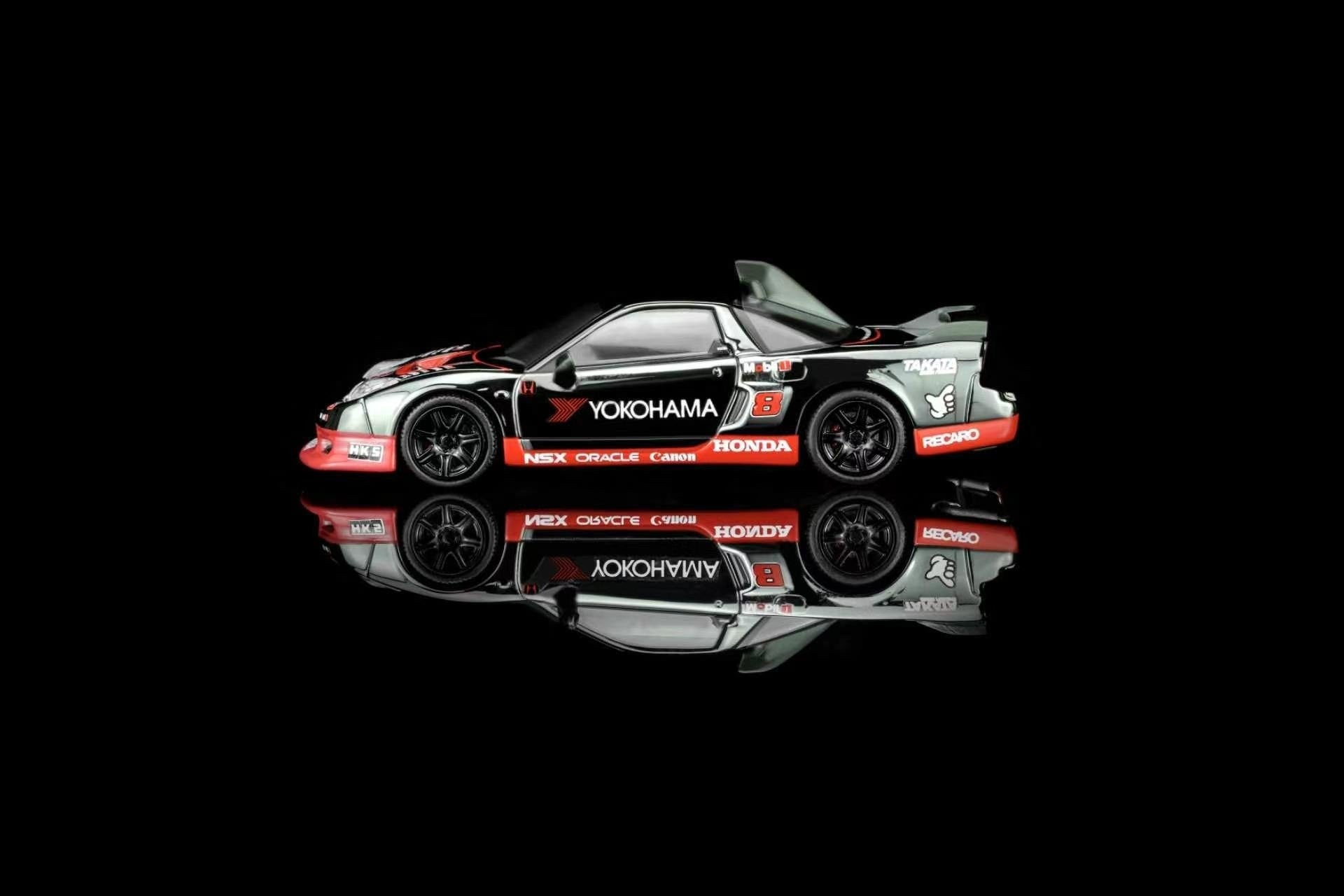 (PREORDER) MOTORHELIX 1/64 Honda NSX - R Custom GT Look Customized Electroplating Gun Gray M65535 1:64 diecast model
