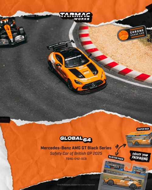 Black Mercedes-AMG GT Black Series 1/64 safety car diecast model