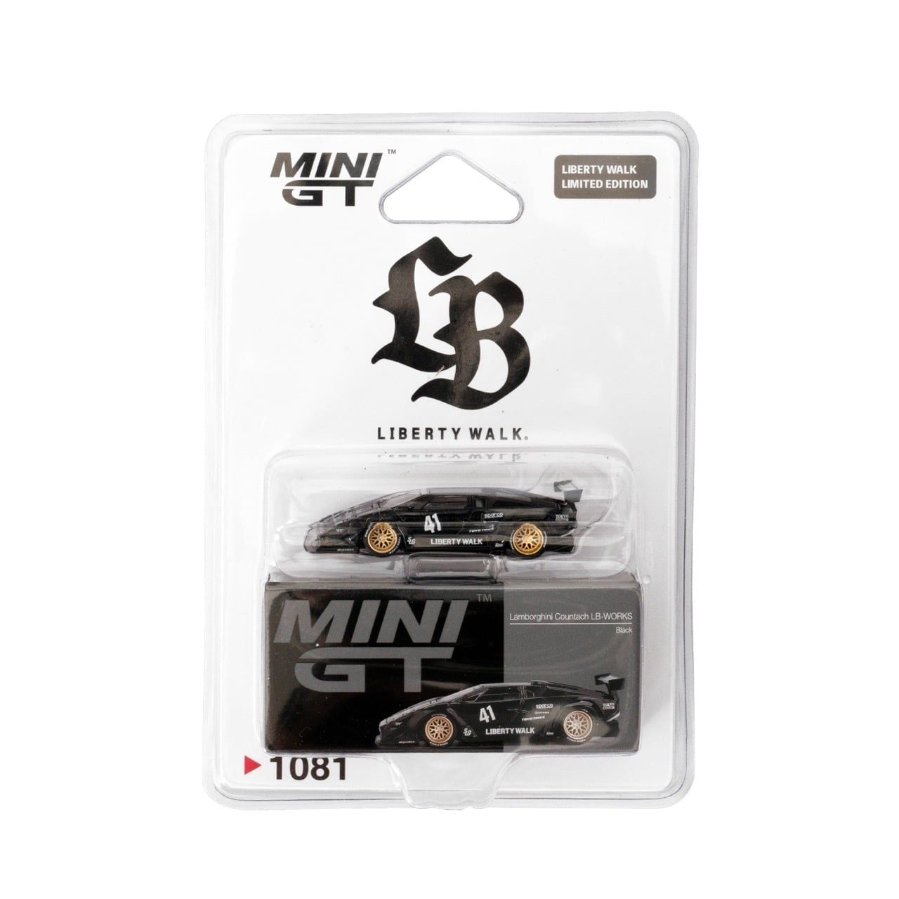 MINI GT 1/64 Lamborghini Countach LB - WORKS – Black MGT01081 - BL (LIBERTY WALK LIMITED EDITION) 1:64 diecast model
