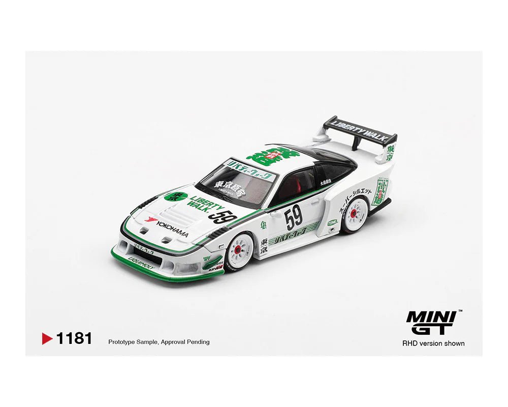 (Preorder) Mini GT 1:64 Nissan LB - Silhouette 180SX – White MGT01181 - BL 1:64 diecast model