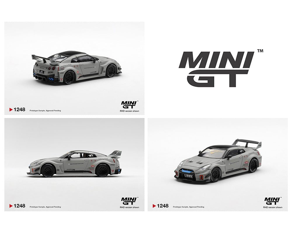 (Preorder) Mini GT 1:64 NISSAN LB - Silhouette WORKS GT 35GT - RR Ver.1 – Matt Grey – Limited Edition MGT01248 - BL 1:64 diecast model