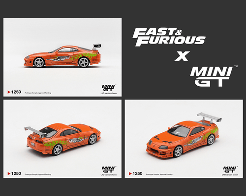 (Preorder) Mini GT 1:64 Fast & Furious Toyota Supra BOMEX " The Fast and the Furious" Brian O'Conner - Limited Edition MGT01250 - BL 1:64 diecast model