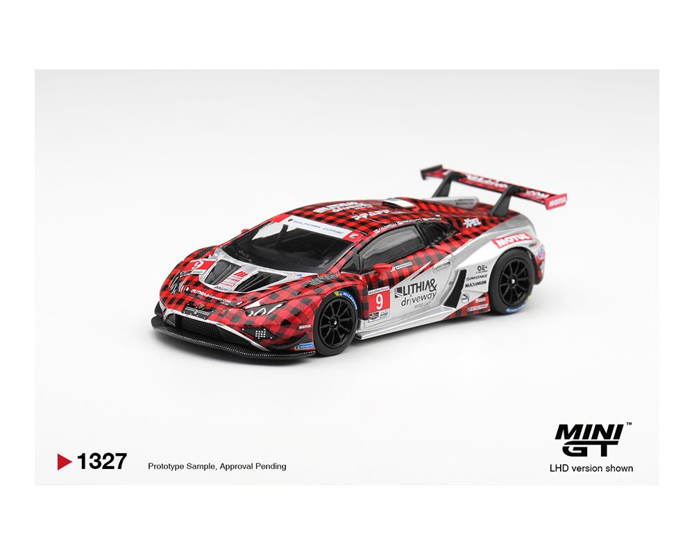 (PREORDER) MINI GT 1:64 LAMBORGHINI HURACAN GT3 EVO2 9 PFAFF MOTORSPORTS 2025 IMSA WEATHERTECH GTD PRO – LIMITED EDITION MGT01327-BL 1:64 diecast model