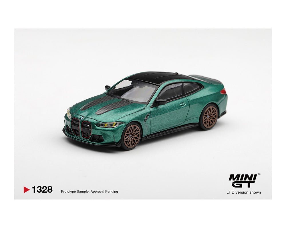 (PREORDER) MINI GT 1:64 BMW M4 CS FROZEN ISLE OF MAN GREEN METALLIC – LIMITED EDITION MGT01328-BL 1:64 diecast model