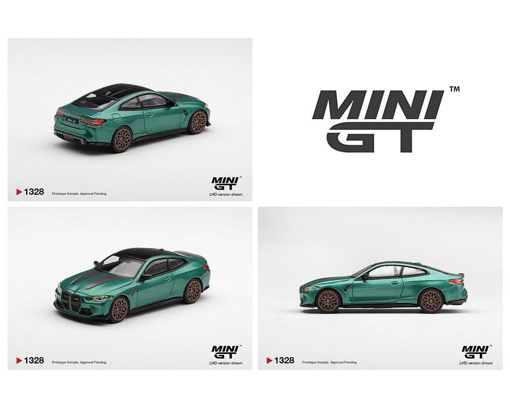 (PREORDER) MINI GT 1:64 BMW M4 CS FROZEN ISLE OF MAN GREEN METALLIC – LIMITED EDITION MGT01328-BL 1:64 diecast model