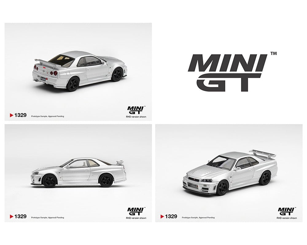 (PREORDER) MINI GT 1:64 NISSAN NISMO R34GT-R Z-TUNE Z-TUNE SILVER – LIMITED EDITION MGT01329-BL 1:64 diecast model