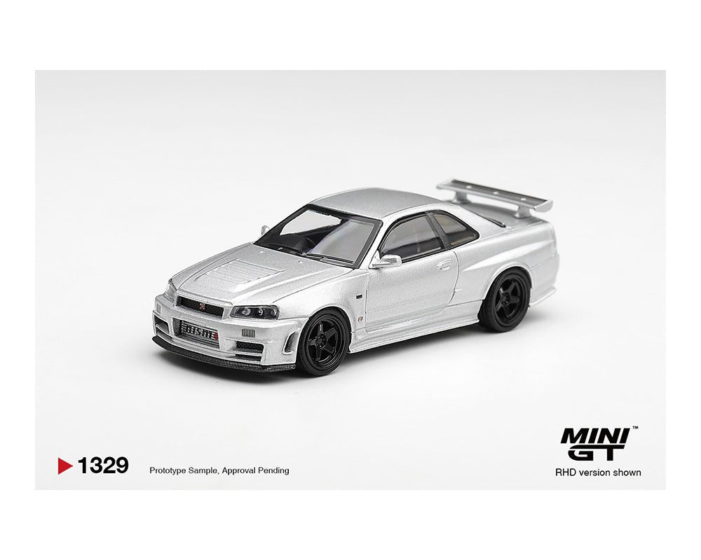 (PREORDER) MINI GT 1:64 NISSAN NISMO R34GT-R Z-TUNE Z-TUNE SILVER – LIMITED EDITION MGT01329-BL 1:64 diecast model